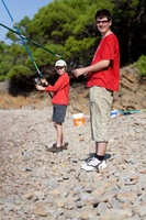 Simon und Michi angeln bei der Punta Licosa