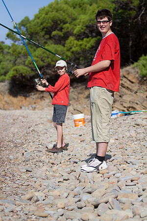 Simon und Michi angeln bei der Punta Licosa