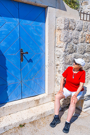 Autorin auf der Insel Mljet