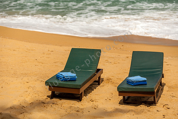 Lounger at the beach