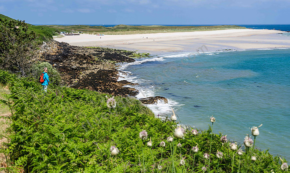 Blick auf Shell Beach,  Herm
