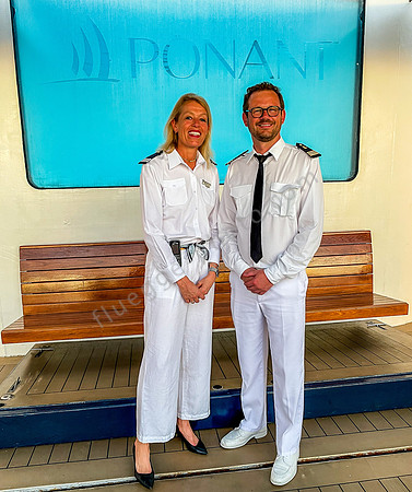 Hotelmanagerin Nicolette Tromp und Kapitän Thomas McCandless