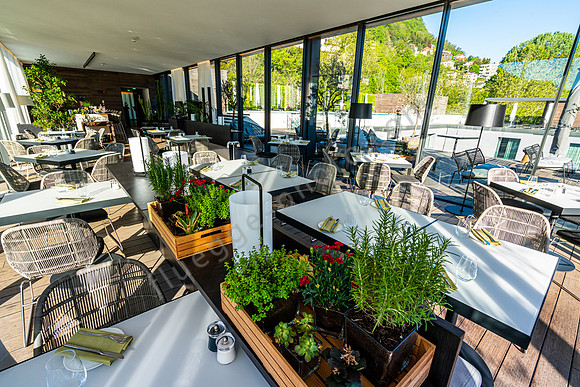 Hilton Lake Como Restaurant Dachterrasse