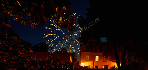 Feuerwerk am Schloss und Gut Lomnitz