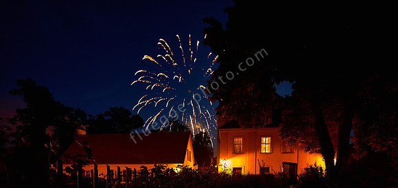 Feuerwerk am Schloss und Gut Lomnitz