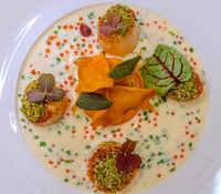 Jakobsmuscheln im Restaurant "Hõlm" in Tartu