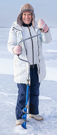 Eisbohren auf dem Peipussee