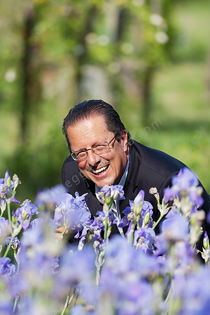 Nicolas de Barrys ganzer Stolz ist das Feld mit fliederfarbenen Schwertlilien in seinem Aromagarten