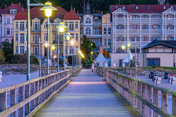 Abends auf der Seebrücke in Bansin - Usedom