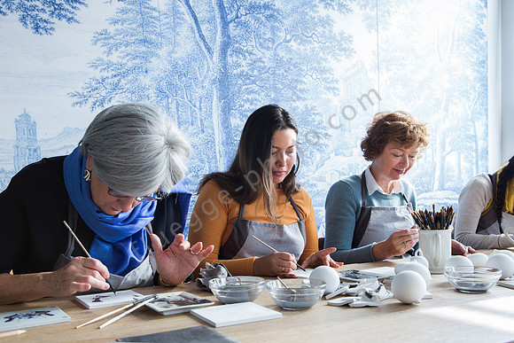 Royal Delft tile painting workshop