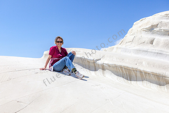 Scala dei Turchi mit Autorin