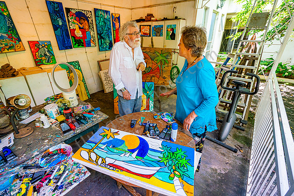 Im Atelier vom Künstler Vaco