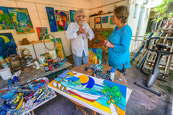 Im Atelier vom Künstler Vaco