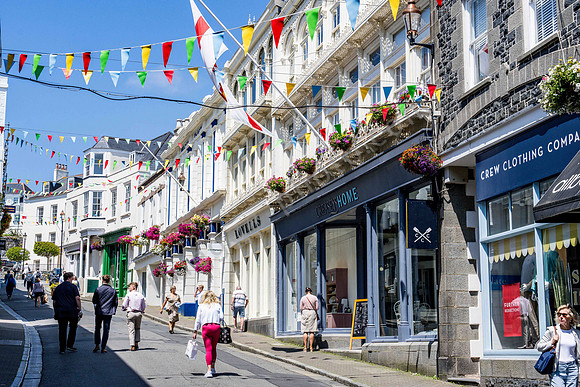 Einkaufsstraße von Saint Peter Port, Guernsey