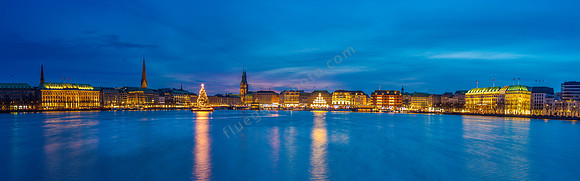 Binnenalster bei Nacht
