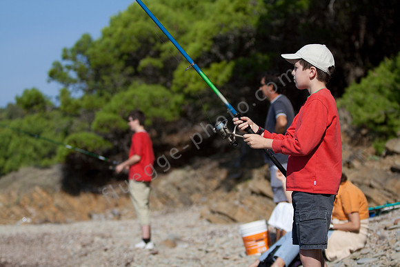 Simon beim Angeln bei der Punta Licosa