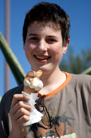 Michi mit einem Büffeleis