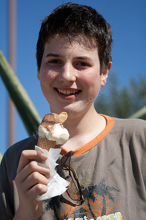 Michi mit einem Büffeleis